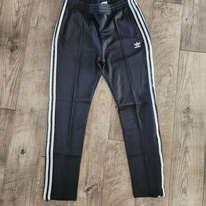 BRAND NEW Adidas Black Track Pants with White Stripes
